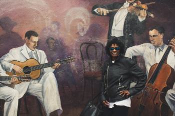 Man Posing on Painting Man Posing on Painting