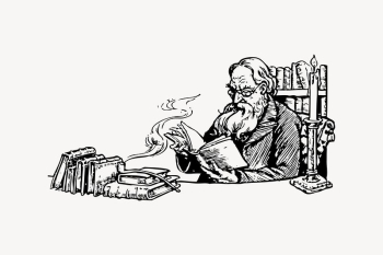 Man reading clipart, vintage illustration | Free Vector Illustration - rawpixel Man reading clipart, vintage illustration | Free Vector Illustration - rawpixel