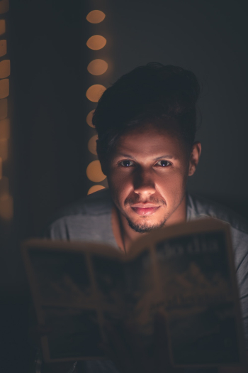 Man Reading Comic Book Man Reading Comic Book