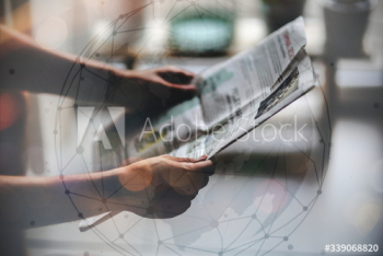 Man reading newspaper Man reading newspaper