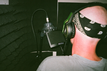 Man Recording Audio Man Recording Audio