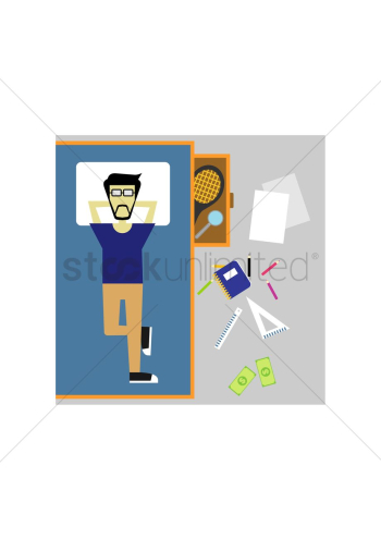 Man relaxing at home Man relaxing at home