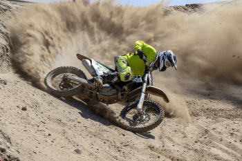 Man Riding Motocross Dirt Bike Man Riding Motocross Dirt Bike