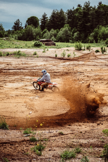 Man Riding Motocross Dirt Bike Man Riding Motocross Dirt Bike