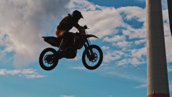 Man Riding Motocross Dirt Bike Man Riding Motocross Dirt Bike