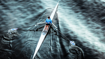 Man Rowing Boat Man Rowing Boat