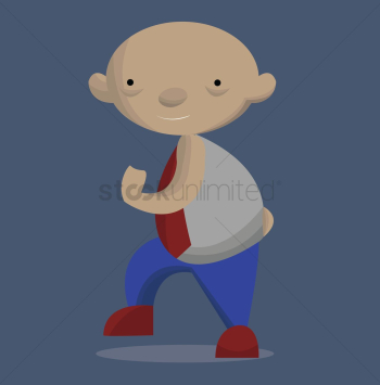 Man smiling while gesturing arm and leg Man smiling while gesturing arm and leg