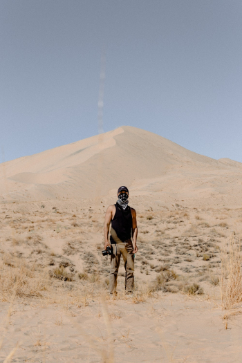 Man Standing on Desert Man Standing on Desert