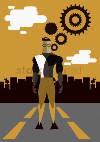 Man standing on road Man standing on road