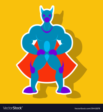 Man superhero superhero standing icon in vector image