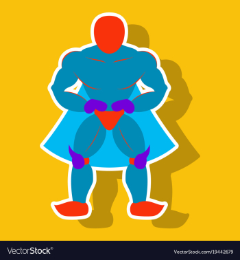Man superhero superhero standing icon in vector image