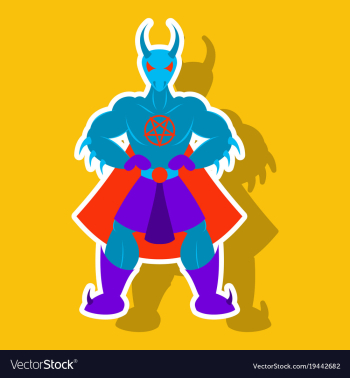 Man superhero superhero standing icon in vector image