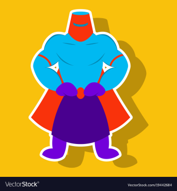 Man superhero superhero standing icon in vector image
