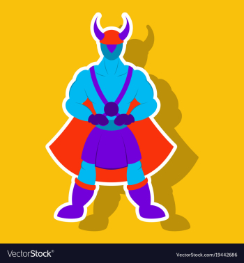 Man superhero superhero standing icon in vector image