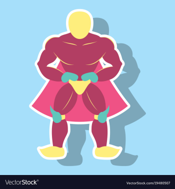 Man superhero superhero standing icon in vector image