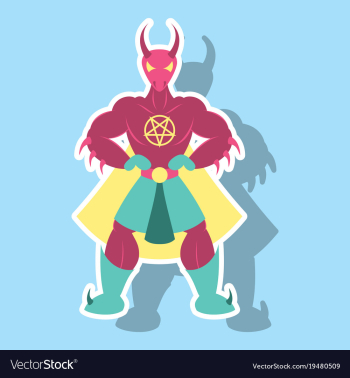 Man superhero superhero standing icon in vector image