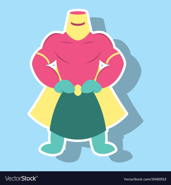 Man superhero superhero standing icon in vector image