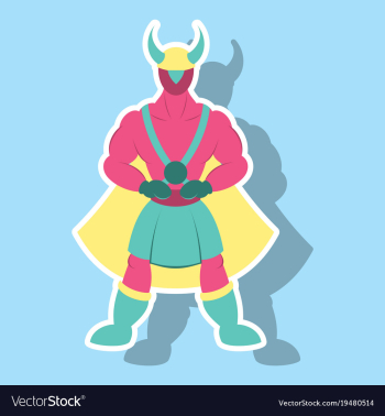 Man superhero superhero standing icon in vector image