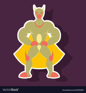 Man superhero superhero standing icon in vector image