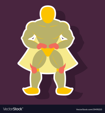 Man superhero superhero standing icon in vector image