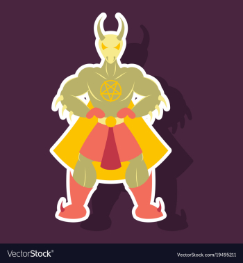 Man superhero superhero standing icon in vector image