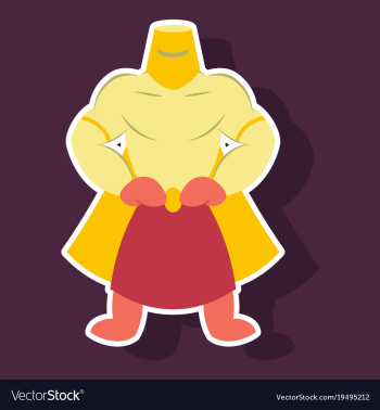 Man superhero superhero standing icon in vector image