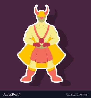 Man superhero superhero standing icon in vector image
