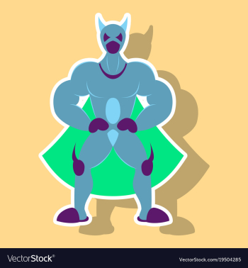 Man superhero superhero standing icon in vector image Man superhero superhero standing icon in vector image