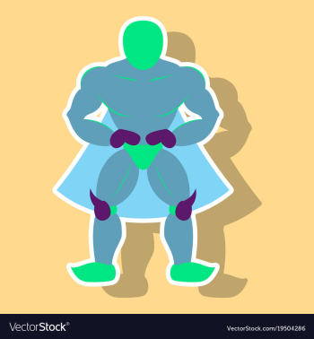 Man superhero superhero standing icon in vector image Man superhero superhero standing icon in vector image