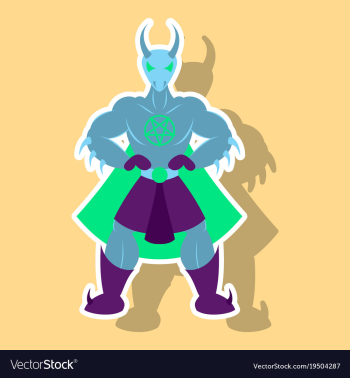 Man superhero superhero standing icon in vector image Man superhero superhero standing icon in vector image