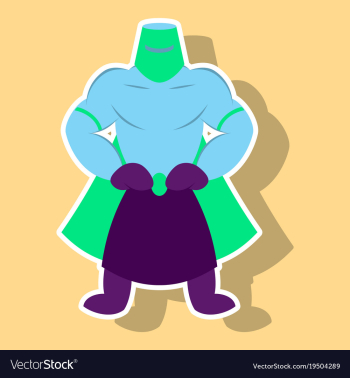 Man superhero superhero standing icon in vector image Man superhero superhero standing icon in vector image