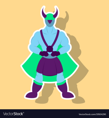Man superhero superhero standing icon in vector image