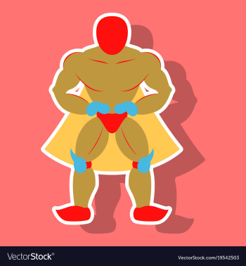 Man superhero superhero standing icon in vector image Man superhero superhero standing icon in vector image