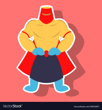 Man superhero superhero standing icon in vector image Man superhero superhero standing icon in vector image