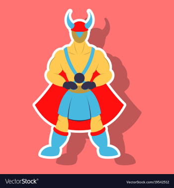Man superhero superhero standing icon in vector image Man superhero superhero standing icon in vector image