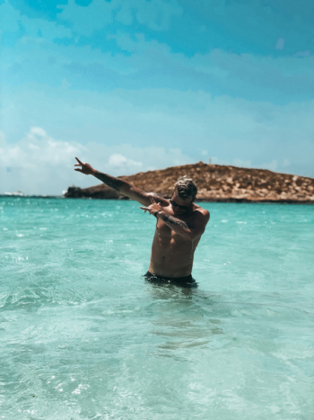 Man Swimming in Sea Man Swimming in Sea