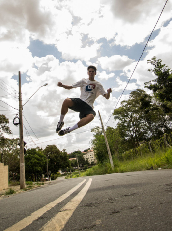 Man Taking Jumpshot Photo Man Taking Jumpshot Photo