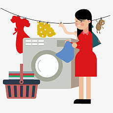 Man washing clothes vector image - PNG Clip art and Vector - EPS ...