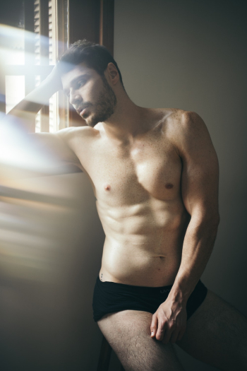 Man Wearing Black Boxer Short Man Wearing Black Boxer Short