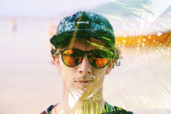 man wearing black framed sunglasses man wearing black framed sunglasses