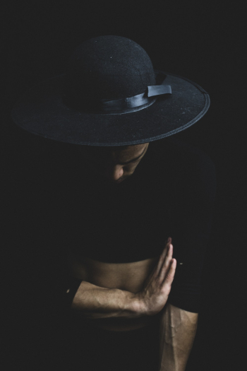 Man Wearing Black Hat Man Wearing Black Hat