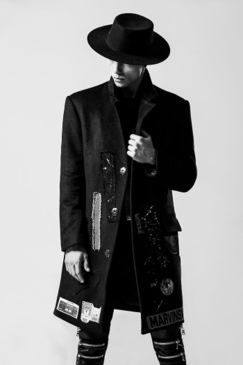 Man Wearing Black Hat and Black Coat Man Wearing Black Hat and Black Coat