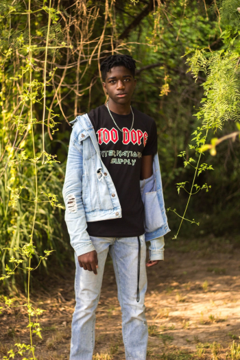 Man Wearing Black T-shirt, Denim Jacket and Jeans Man Wearing Black T-shirt, Denim Jacket and Jeans