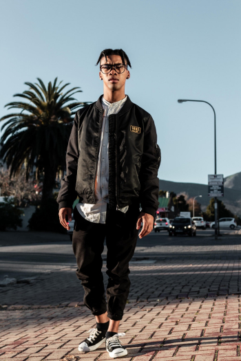 Man Wearing Black Zip-up Jacket And Black Pants Man Wearing Black Zip-up Jacket And Black Pants