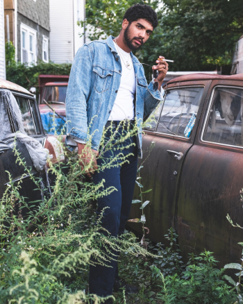 Man Wearing Blue Denim Jacket and Blue Jeans Man Wearing Blue Denim Jacket and Blue Jeans