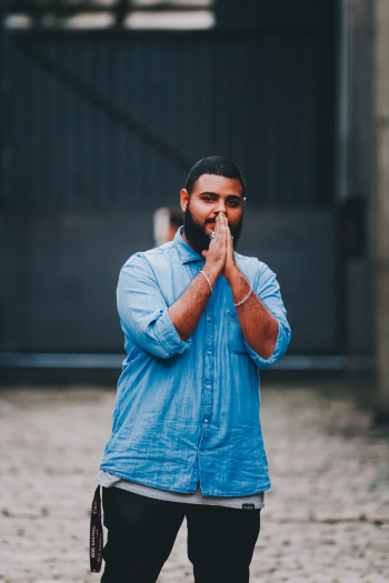 Man Wearing Blue Dress Shirt and Black Jeans Man Wearing Blue Dress Shirt and Black Jeans