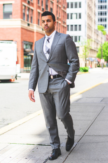 Man Wearing Gray Suit Man Wearing Gray Suit