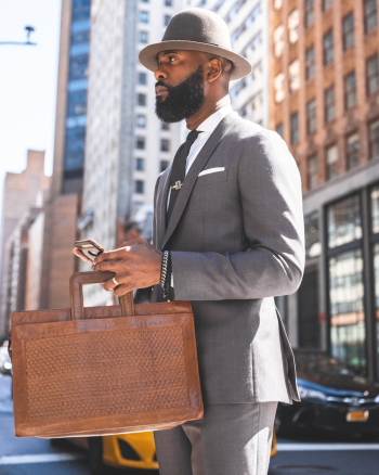 Man Wearing Gray Suit Man Wearing Gray Suit