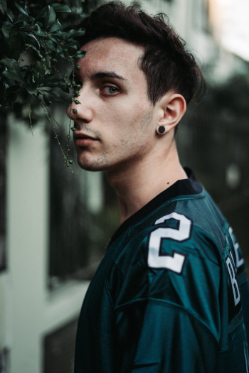man wearing jersey man wearing jersey