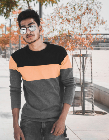 Man Wearing Long-sleeved Shirt Man Wearing Long-sleeved Shirt